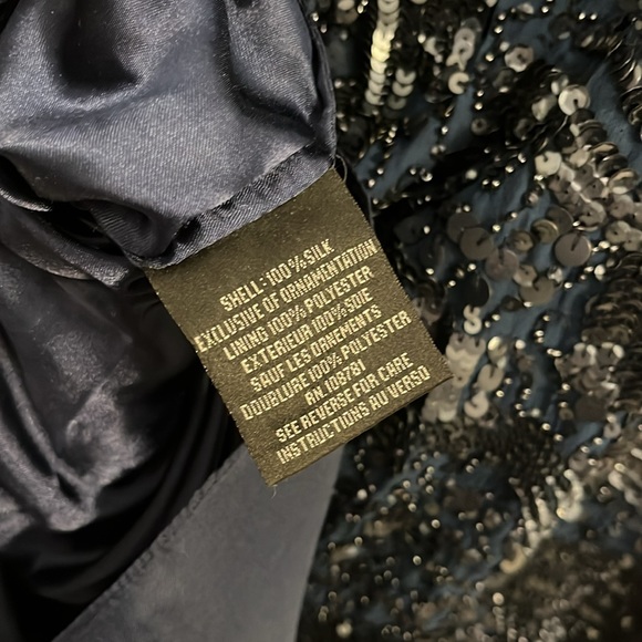 Aidan Mattox blue and black sequin cocktail dress - Picture 7 of 10